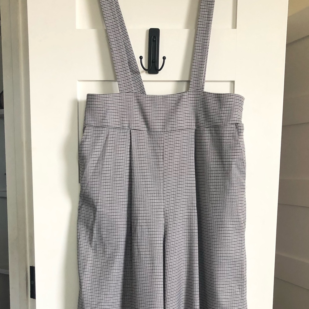 Wide leg suspender jumpsuit